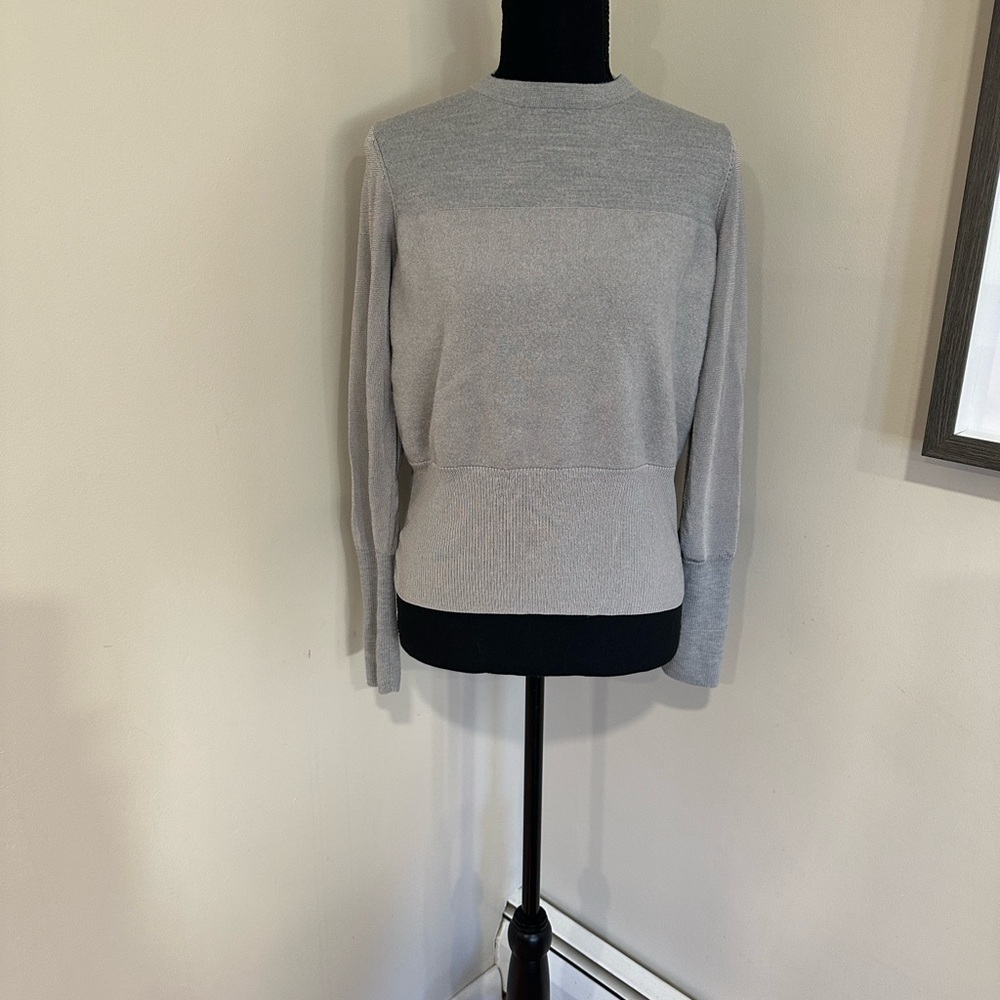 *RAG & BONE* Light Gray Marissa Wool Crewneck Sweater Size Large